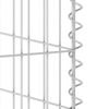 vidaXL gabionvæg til affaldsspand 254x100x110 cm galvaniseret stål