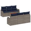 vidaXL Havesofa S&aelig;t 7 stk. Gr&aring; polyrattan