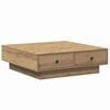 vidaXL Sofabord Artisan Egetr&aelig; 90 x 90 x 28 cm Konstrueret tr&aelig;