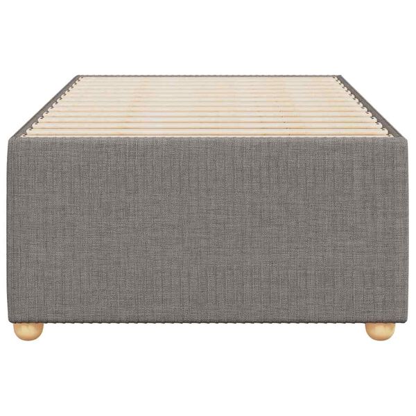 vidaXL Sengeramme uden madras Taupe 100x200 cm Stof