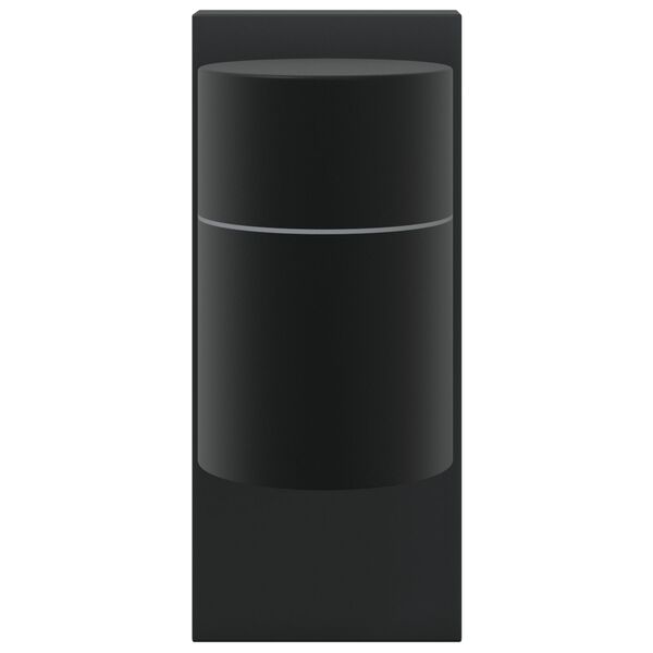 vidaXL Udendørs væglamper 2 pcs Sort 6.5 x 10.5 x 16 cm Rustfrit stål