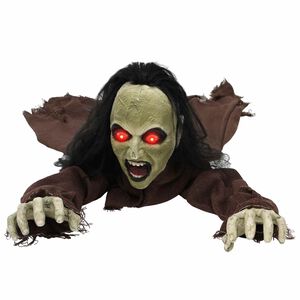 vidaXL Halloween-zombie SPOOKA Brun 94 x 130 x 29 cm Plastik og stof