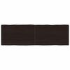 vidaXL bordplade 160x50x(2-4) cm naturlig kant behandlet tr&aelig; m&oslash;rkebrun