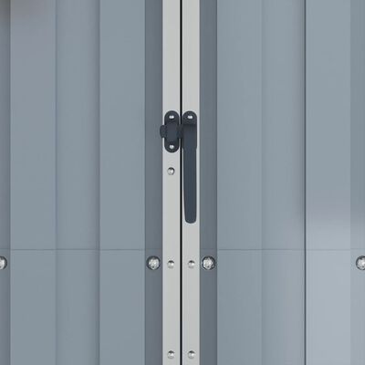 vidaXL haveskur 107,5x46x183 cm galvaniseret stål grå