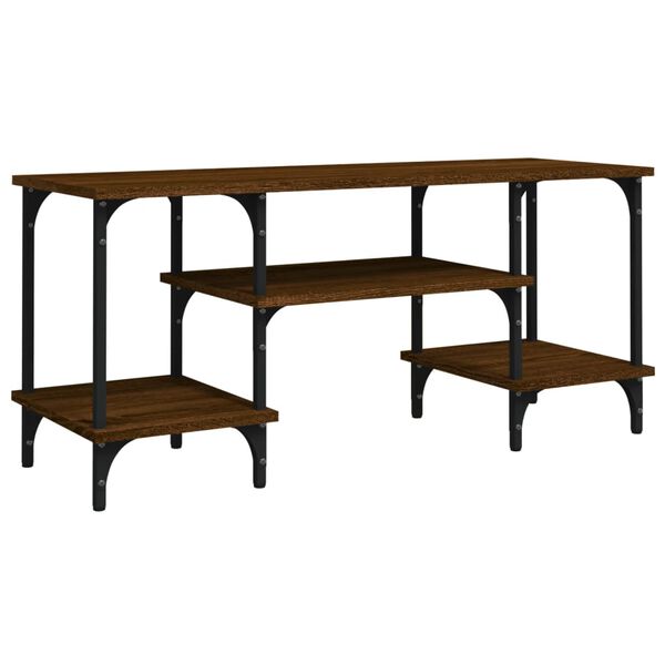 vidaXL tv-bord 102x35x45,5 cm konstrueret træ brun egetræsfarve