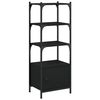 vidaXL bogreol med 3 hylder 41x30x109,5 cm konstrueret tr&aelig; sort