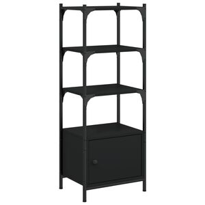 vidaXL bogreol med 3 hylder 41x30x109,5 cm konstrueret tr&aelig; sort