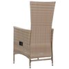 vidaXL udendørsstole 2 stk. med hynder polyrattan beige