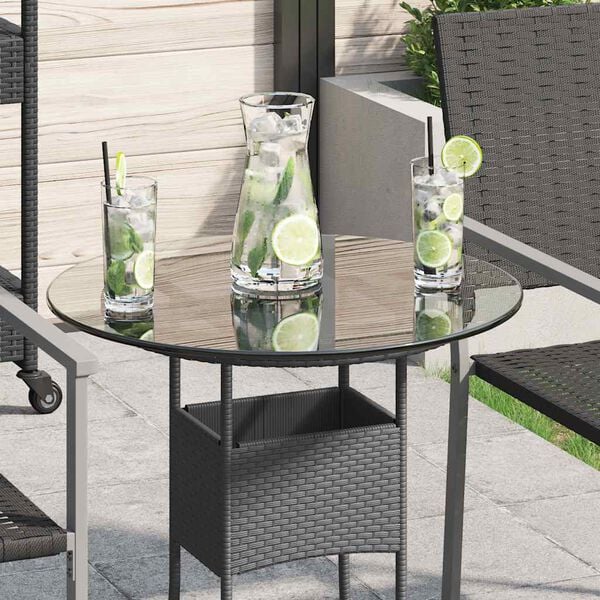 vidaXL bordplade h&aelig;rdet glas rund 500 mm