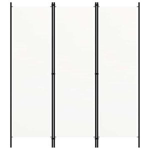 vidaXL 3-panels rumdeler 150 x 180 cm hvid