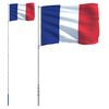 vidaXL Frankrig flag og flagstang 5,5 m aluminium