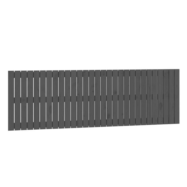 vidaXL sengegavl 185x3x60 cm massivt fyrretr&aelig; gr&aring;