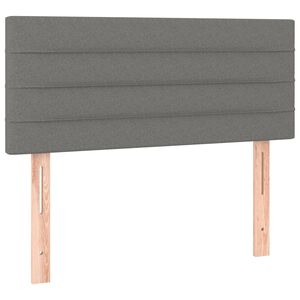 vidaXL sengegavl 80x5x78/88 cm stof m&oslash;rkegr&aring;