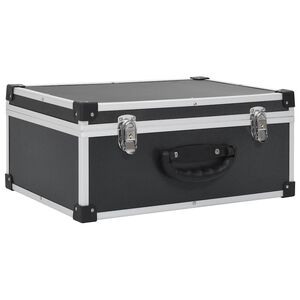vidaXL CD-kasse til 60 CD'er aluminium ABS sort