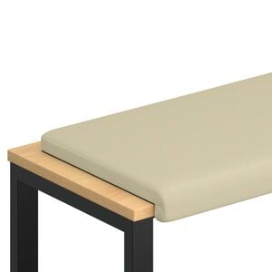 vidaXL B&aelig;nkpude Kunstl&aelig;der Cremefarvet Dybde 35 cm