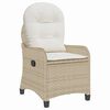 vidaXL Liggestol med pude Beige 56 x 66 x 95 cm polyrattan