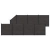 vidaXL Hegnspanel 8 pcs WPC og Aluminium Sort