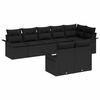 vidaXL Havesofa S&aelig;t 8 stk. Sort polyrattan