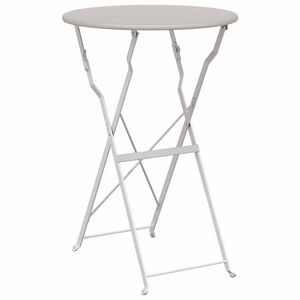 vidaXL Bistrobord Beige &Oslash; 50 x 71 cm Pulverlakeret st&aring;l