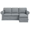 vidaXL Sofa Lysegr&aring; Samlede dimensioner: 195 x 138 x 80 cm (B x D x H)