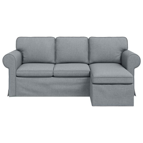 vidaXL Sofa Lysegr&aring; Samlede dimensioner: 195 x 138 x 80 cm (B x D x H)