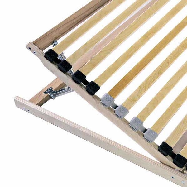 vidaXL Lamelbund Brun 100 x 190 cm Solid bøg