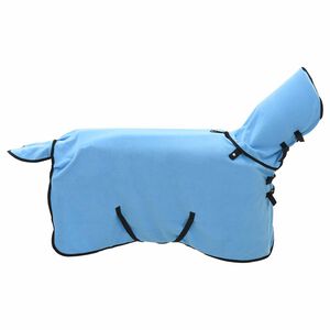 vidaXL Hestet&aelig;ppe Fuldt aqua 75 cm Polyester Fleece