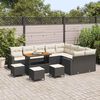 vidaXL Havesofa S&aelig;t 13 pcs Sort polyrattan