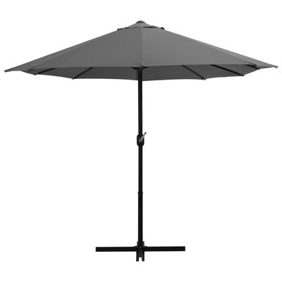 vidaXL udendørs parasol med aluminiumsstang 460 x 270 cm antracitgrå