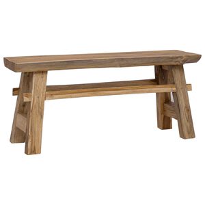 vidaXL b&aelig;nk Naturfarvet 100 x 29 x 43,5 cm Massiv Teaktr&aelig;