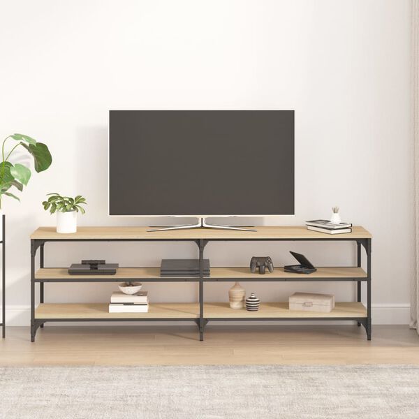 vidaXL tv-bord 160x30x50 cm konstrueret tr&aelig; sonoma-eg