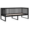 vidaXL daybed 90x190 cm massivt fyrretr&aelig; sort
