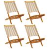 vidaXL havestole 4 stk. foldbar massivt akacietr&aelig; beige
