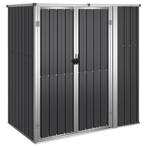 vidaXL redskabsskur til haven 161x89x161 cm galvaniseret st&aring;l antracit