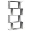 vidaXL bogreol/rumdeler 70x24x129cm 4niveauer konstrueret tr&aelig; betongr&aring;