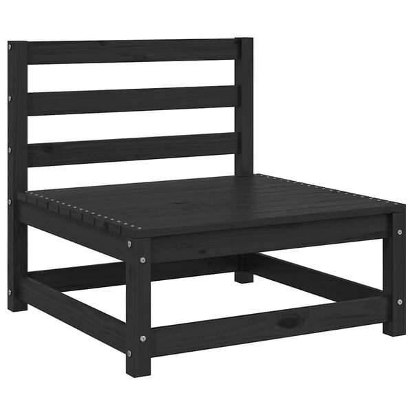 vidaXL midterdel til havesofa m. antracitgrå hynder massivt fyrretræ