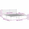 vidaXL Sengestel med hovedg&aelig;rde Hvid 180 x 200 cm Massiv fyrretr&aelig;