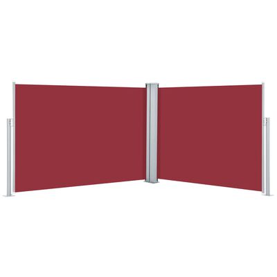 vidaXL sammenrullelig sidemarkise 100 x 1000 cm rød