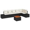 vidaXL Havesofa S&aelig;t 7 stk. Sort polyrattan