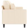 vidaXL 3-personers sofa 180 cm fl&oslash;jl cremefarvet