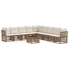 vidaXL Havesofa S&aelig;t 10 stk. Beige polyrattan