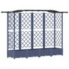vidaXL H&aelig;vet Bed med Trellis og Tag Gr&aring; 203,5 x 40 x 123 cm PP