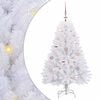vidaXL Kunstigt Hinged Juletr&aelig; Hvid 120 cm PVC og St&aring;l
