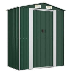 vidaXL haveskur 192x108x223 cm galvaniseret st&aring;l gr&oslash;n