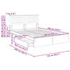 vidaXL Opbevaringsseng Sonoma eg 140 x 190 cm Konstrueret tr&aelig;