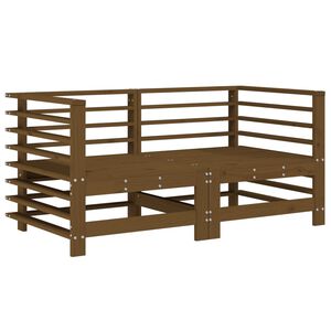 vidaXL hj&oslash;rnemoduler til havesofa 2 stk. massivt fyrretr&aelig; gyldenbrun