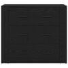 vidaXL Sideboard med skuffe Sort eg 80 x 33 x 70 cm Konstrueret tr&aelig;