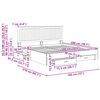 vidaXL Sengestel med hovedg&aelig;rde Sonoma eg 180 x 200 cm Konstrueret tr&aelig;