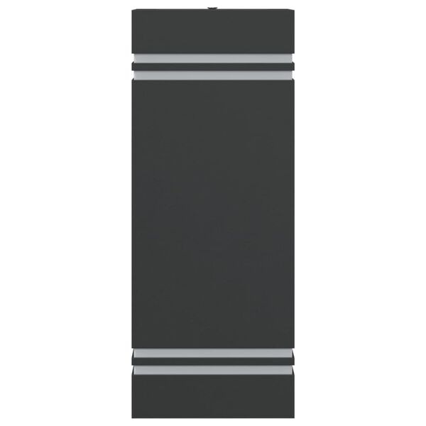 vidaXL udend&oslash;rs v&aelig;glampe rustfrit st&aring;l sort