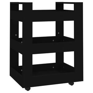 vidaXL k&oslash;kkenvogn 60x45x80 cm konstrueret tr&aelig; sort